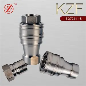 Kzf iso 7241-1b fechar tipo aço inoxidável desconexão rápida liberação spline acoplamento do eixo