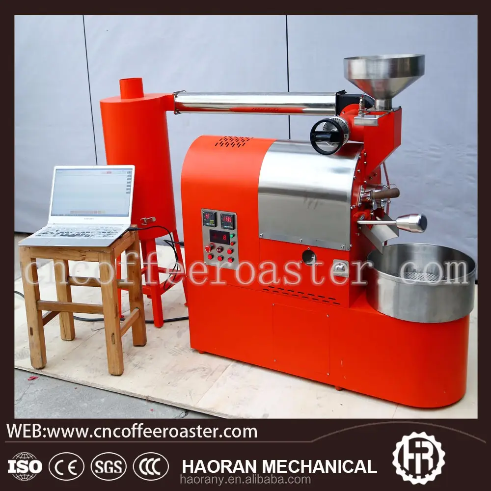 Máquina para asar granos de cacao, tostador de café con calefacción de gas de 1kg al mejor precio