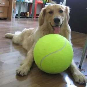 ลูกสุนัขเป่าลมขนาดใหญ่9.5นิ้ว,ลูกเทนนิสเล่นฝึกสุนัขลูกบอลลงลายเซ็นขนาดใหญ่