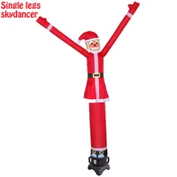 Soplador inflable personalizado de una sola pierna, Papá Noel, bailarina del cielo, hombre bailando para Navidad