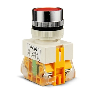 DELIXI LAY7 10A NO + NC Vierkante Verlichte Drukknop - Product Image 4