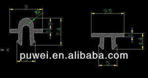 9.24.65701 אלומיניום רכבת הזזה חלון ודלת, אלומיניום מסלול - Product Image 4