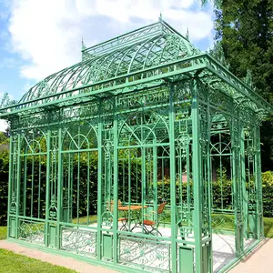 Gazebos de ferro forjado, decoração de jardim ao ar livre de alta qualidade