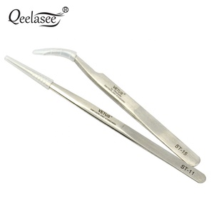 Qeelasee Vetus ST-15 alat ekstensi bulu mata profesional pinset bulu mata untuk kosmetik dikemas dalam tas OEM - Product Image 3