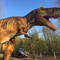 Eğlence Parkı T-Rex Gerçek Boyutta Çelik Dinozor Robotu İç ve Dış Mekan Macera Parkı ve Okul Kullanımı İçin