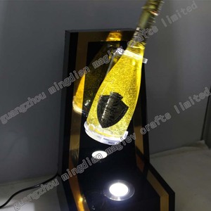 <strong>LED</strong> Gin Liquor Rotating Sparkling Gold Wine <strong>Bottle</strong> <strong>Display</strong> Stand - Product Image 4