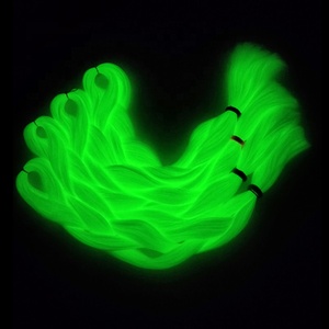 ダークネオンヘア合成ヤキブレイドヘアエクステンションで輝く新しい髪24 "100g Wlosy Syntetyczne Zmienijace Kolorowe - Product Image 3