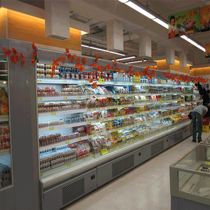Ticari süpermarket içecek vitrin soğutucu meyve vitrinli buzdolabı buzdolabı ön açık mal ekran buzdolabı - Product Image 5