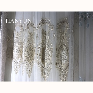 Tenda in Voile di Alta Qualità con Ricami, Tessuto Trasparente Bianco per Finestre del Soggiorno - Product Image 2