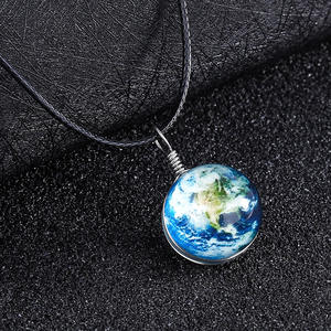 Nuova Collana con Ciondolo a Sfera di Vetro Fatta a Mano, Luminosa, per Coppie, <span class=keywords><strong>Cielo</strong></span> Stellato dei Sogni, Gioielli all'Ingrosso - Product Image 4