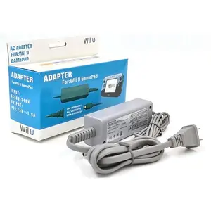 Adaptador de CA de carga de pared con enchufe de la UE y EE. UU., cargador y Cable para Wii U, controlador de Gamepad, fuente de alimentación, envío rápido de alta calidad