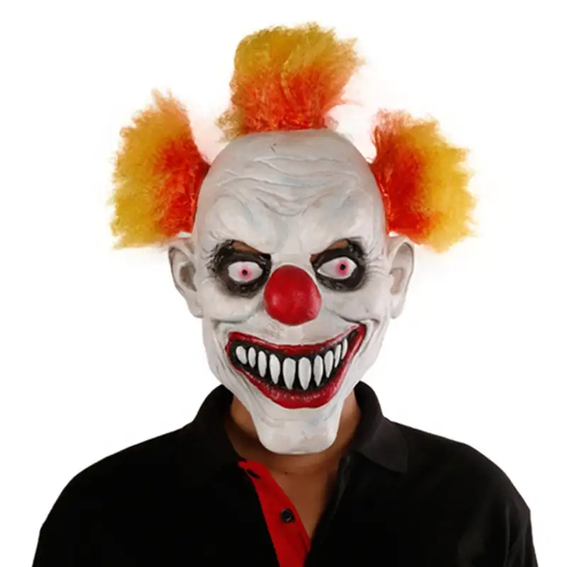 Прямая поставка, страшная маска клоуна, ужас, зло, шутер, Джокер, латексный костюм на Хэллоуин