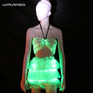 Vestido de Fibra Óptica Luminoso para Club, Disfraces de Danza de Carnaval de <span class=keywords><strong>Samba</strong></span> - Product Image 5
