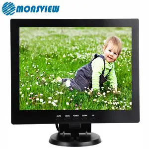 Pantalla LCD cuadrada de tamaño pequeño, Monitor de ordenador con CC de 12V