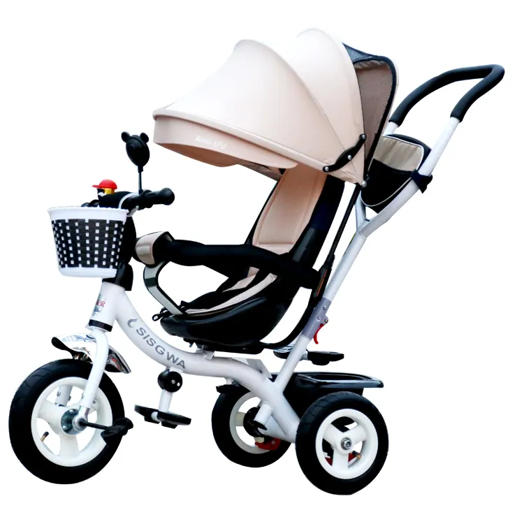 Triciclo de 3 ruedas con asa para padres, para niños y niñas