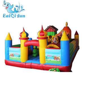 Nouvelle conception de petit trampoline gonflable, Fun City gonflable avec ours <span class=keywords><strong>Boonie</strong></span> pour enfants - Product Image 1