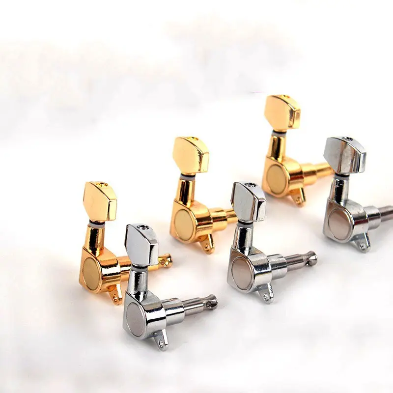 6 pieces / lot 6R sliver/gold Guitar Tuning Pegs Tuner Machine Heads Stratocaster Telecaster Guitar Parts