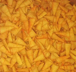 Jinan DG Otomatis Extruded Fried Makanan Ringan Tepung Terigu Terompet Chips Membuat Mesin/Lini Produksi