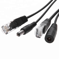 POE Cable del adaptador del divisor de RJ45 POE Kit inyector de fuente de alimentación CCTV Cable