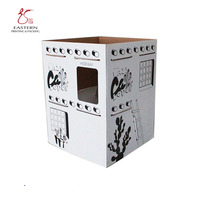 Custom Hohe Qualität Papier Karton Katze Haus