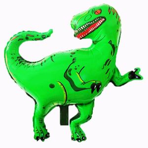 FL hot sell boy's birthday party supplies festa decoration green tyrannosaurus dinosaur toys balloons for kids baby