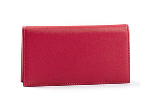 Slim Bifold Genuine Leather Cheque <strong>Book</strong> Holder <strong>Wallet</strong> - Product Image 3