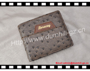 Cartera de piel auténtica de avestruz para hombre y mujer, Cartera de piel sintética de avestruz - Product Image 2