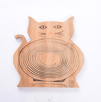 Panier à fruits pliable en bambou de qualité alimentaire en forme de chat Fanny