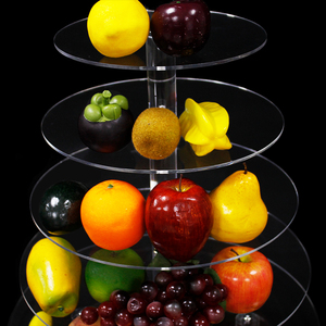 Tùy chỉnh kích thước mutil 7 tầng lớp rõ ràng vòng <span class=keywords><strong>acrylic</strong></span> bánh cưới tháp trong suốt <span class=keywords><strong>acrylic</strong></span> món tráng miệng trái cây hiển thị đứng - Product Image 4