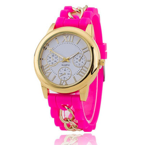 Nuevo silicón de la llegada de energía azul de silicona relojes diamond crystal silicone ginebra relojes de señora - Product Image 1