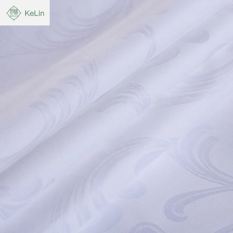 Hotsale Jacquard Cotton Hotel Bedding Bedding Fabric Linen PVC Bag White Woven 100% Cotton Satin Finish Embroidery Logo 5 Days