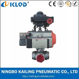 KLQD Marca Actuador Neumático Con Fin de <span class=keywords><strong>Carrera</strong></span> Tres Vías Válvula De Bola - Product Image 1