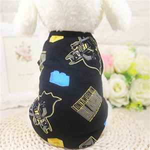 Lindo perro <span class=keywords><strong>ropa</strong></span> suave del algodón del verano camisas del perrito del gato chalecos traje de dibujos animados - Product Image 3