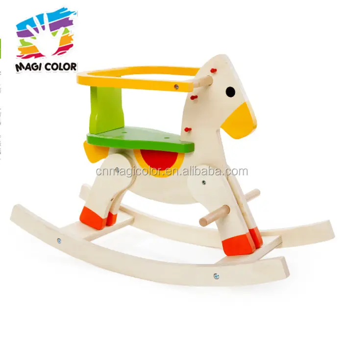 2023 Großhandel neue Produkte Baby Holz Pferd Rocker lustige Kinder Holz Pferd Rocker beste Design Holz Pferd Rocker W16D108