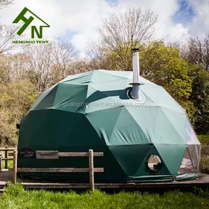 Schlussverkauf Outdoor-Kuppelhaus grüne geodätische Campingzelte für Glamping Resort Hotel mit hoher Qualität