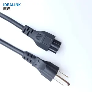 Factory direct supply hot selling 3-pin electric plug American standard laptop power cord extension