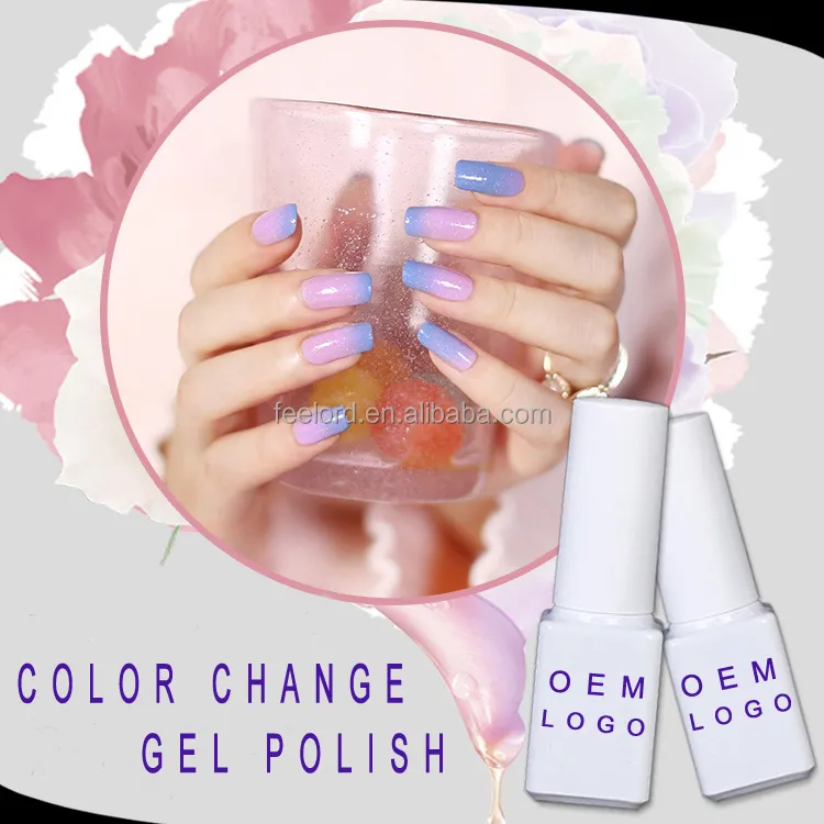 60 Kleuren Nagelgellak Kleurverandering Fg5015 Private Label Gel Nagellak Kleuren Veranderen Met Temperatuur Gel Polish