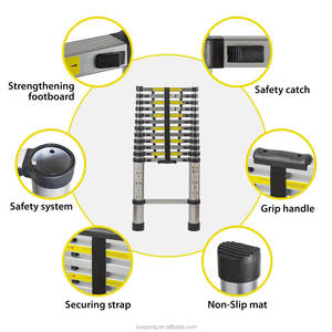 <span class=keywords><strong>Escalera</strong></span> Telescópica de 15 <span class=keywords><strong>Metros</strong></span>, <span class=keywords><strong>3</strong></span>.8M (15.5 Pies)/<span class=keywords><strong>3</strong></span>.2M (12.5 Pies) EN131-6, Bisagras para <span class=keywords><strong>Escalera</strong></span> Telescópica con Capacidad de Carga de 150 kg - Product Image 2