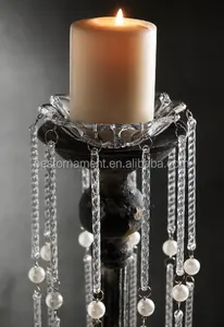 Cristal et Perle Suspendus Bobeche