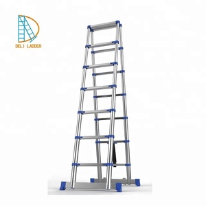 Double Side Aluminium <strong>a</strong> <strong>Frame</strong> <strong>Telescopic</strong> Step <strong>Ladder</strong> - Product Image 3