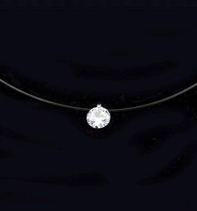 A buon mercato All'ingrosso Femminile Invisibile Trasparente Linea di Pesca Catena Della Clavicola Della Collana Del Rhinestone Choker - Product Image 6