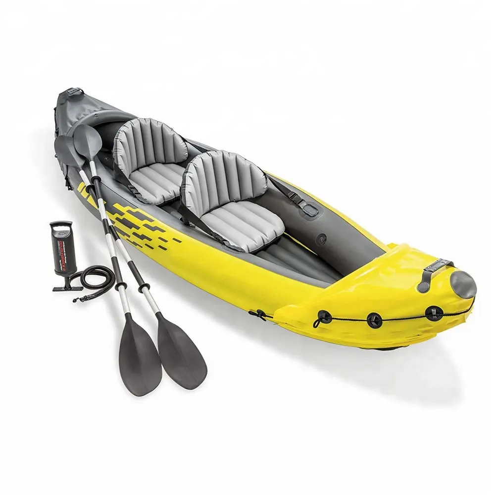 BSCI / CE OEM cina fornitore all'ingrosso personalizzato canoa/kayak 2 persone Funwater kayak da pesca kayak gonfiabile con pedali