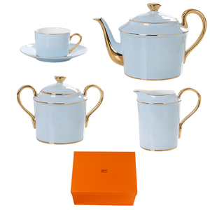 Set Regalo di Tazze da Caffè e Tè Vintage Promozionale Coreano per Matrimoni Cinesi con Zuccheriera e Lattiera Dorate - Product Image 2