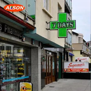 Hot Sale P16 Outdoor ANIMATION 16mm full Color Led Pharmacy Cross Sign