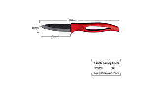 زركونيا سيراميك مطبخ أداة سكين مجموعة 3 4 5 6 بوصة + مقشرة - Product Image 5