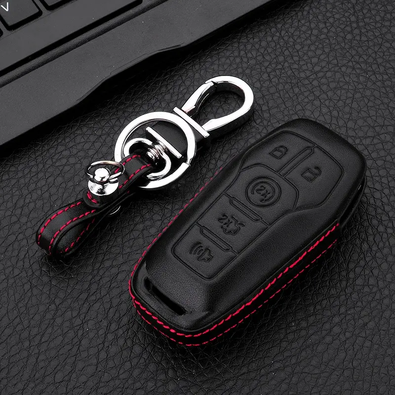 4d heat setting Design Key Fob Cover Case protector Edge F150 Explorer 2015 2016 Mustang MKZ MKC MKX M3N-A2 with 5 Buttons