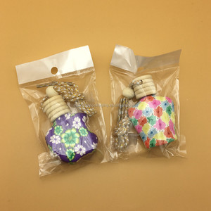 8 ml सेब के आकार फांसी कार इत्र कांच की बोतल - Product Image 1