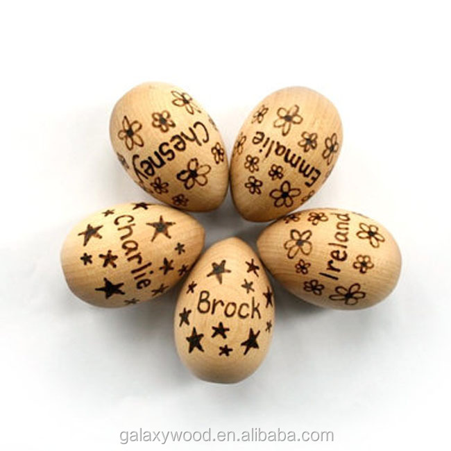 Деревянные яйца с гравировкой «сделай сам» на заказ для праздничного украшения