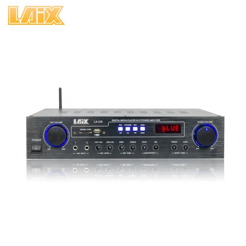 Laix LX-330 증폭기 전자 경기장 새로운 앰프베이스 스피커 및 마이크 전원 Audioamplifier 가라오케 앰프
