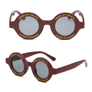 Unique Generous Oversized Sunglass Mujeres Round Frame Sunglass Letras en inglés Gafas de sol grabadas - Product Image 2